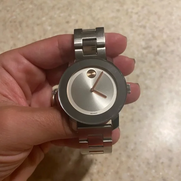 Movado Bold Watch. Elegant. In great condition with minor scratches. - Picture 3 of 3